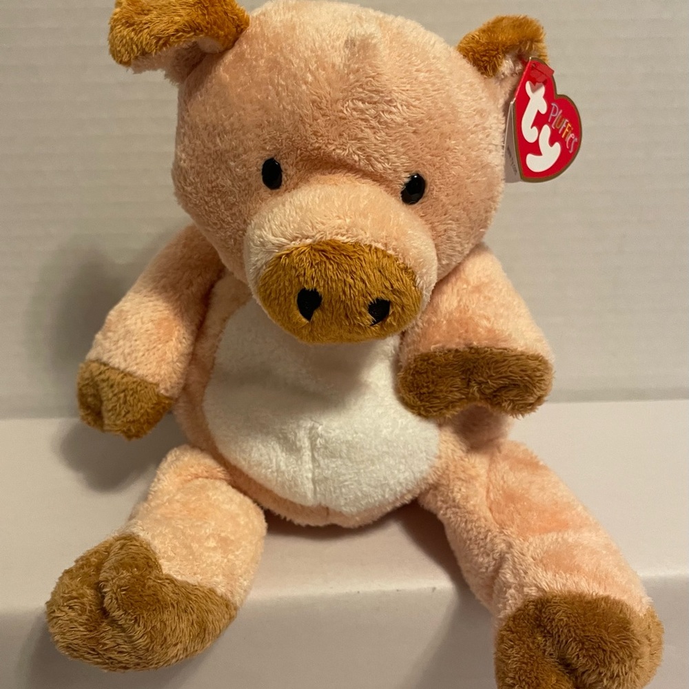 TY Pluffies Corkscrew the Pig 2002  NWT’s